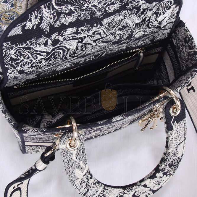 D*or medium lady d-lite bag m0565otdt_m808 (24cm*20cm*11cm)